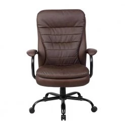 31 in. Width Big and Tall Brown Faux Leather Executive Chair with Swivel Seat by BOSS Office Products 13 31 in. Width Big and Tall Brown Faux Leather Executive Chair with Swivel Seat by BOSS Office Products -BOSS Offic Shop brown boss office products executive chairs b991 bb 4f 1000