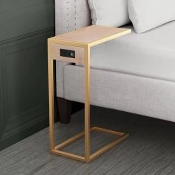 Ike Wood and Gold Side Table by ZUO 17 Ike Wood and Gold Side Table by ZUO -Default Template 6 brown gold zuo end side tables 101466 31 1000