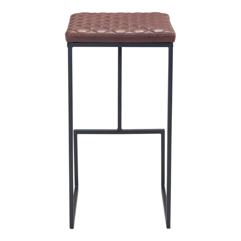 Element 17 in. Brown Bar Stool by ZUO 7 Element 17 in. Brown Bar Stool by ZUO - Image 5