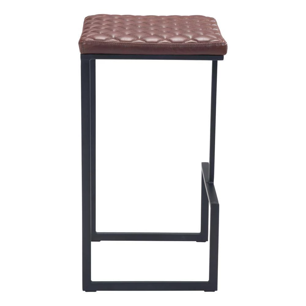 Element 17 in. Brown Bar Stool by ZUO 6 Element 17 in. Brown Bar Stool by ZUO - Image 4