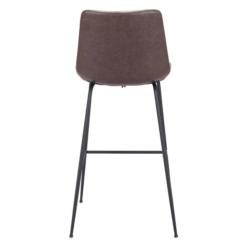Byron Bar Chair Brown by ZUO 6 Byron Bar Chair Brown by ZUO - Image 4