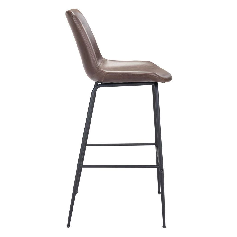 Byron Bar Chair Brown by ZUO 5 Byron Bar Chair Brown by ZUO - Image 3