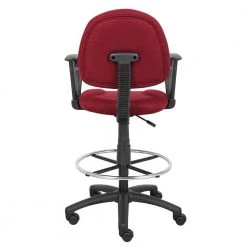 Burgundy Tweed Fabric Loop Arms Ergonomic Drafting Chair by BOSS Office Products 9 Burgundy Tweed Fabric Loop Arms Ergonomic Drafting Chair by BOSS Office Products -Default Template 6 burgundy boss office products drafting chairs b1617 by 66 1000