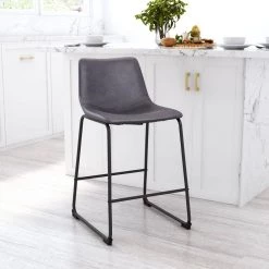 Smart Charcoal 100% Polyurethane Counter Chair Set - (Set of 2) by ZUO 7 Smart Charcoal 100% Polyurethane Counter Chair Set - (Set of 2) by ZUO -Default Template 6 charcoal black zuo bar stools 109324 31 1000