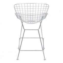 Wire Chrome High Back Metal Counter Height (24-17 in.) Bar Stool by ZUO 11 Wire Chrome High Back Metal Counter Height (24-17 in.) Bar Stool by ZUO -BOSS Offic Shop chrome zuo bar stools 188018 44 1000