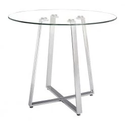 Lemon Chrome Drop Counter Table by ZUO