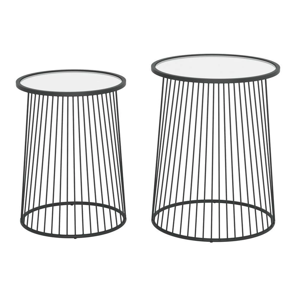 Shine Clear and Black Nesting Tables by ZUO 10 Shine Clear and Black Nesting Tables by ZUO - Image 8