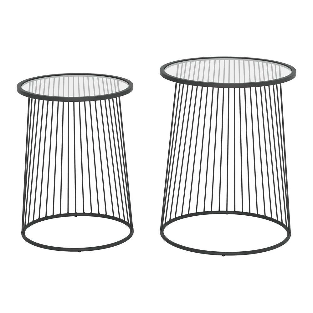 Shine Clear and Black Nesting Tables by ZUO 9 Shine Clear and Black Nesting Tables by ZUO - Image 7