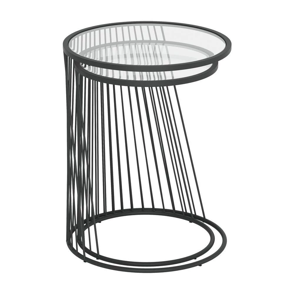 Shine Clear and Black Nesting Tables by ZUO 7 Shine Clear and Black Nesting Tables by ZUO - Image 5
