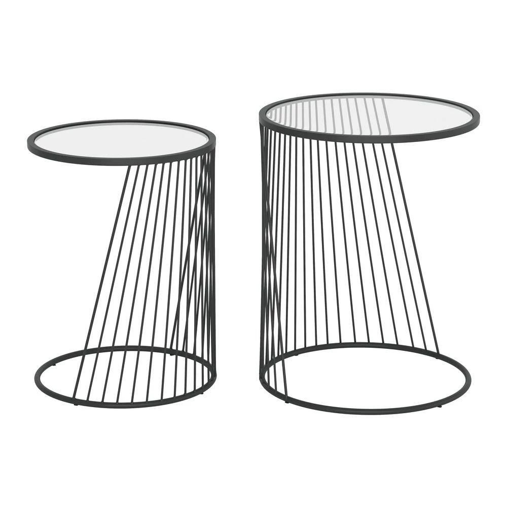 Shine Clear and Black Nesting Tables by ZUO 11 Shine Clear and Black Nesting Tables by ZUO - Image 9