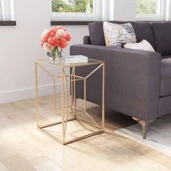 Canyon Clear and Gold Side Table by ZUO 13 Canyon Clear and Gold Side Table by ZUO -Default Template 6 clear gold zuo end side tables 101469 31 1000