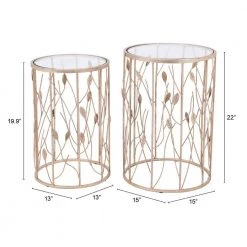Sage Gold Side Table Set by ZUO 9 Sage Gold Side Table Set by ZUO -Default Template 6 clear gold zuo end side tables 101474 31 1000