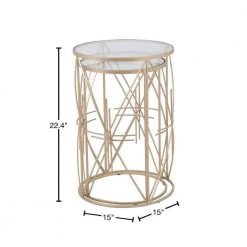 Hadrian Gold Side Table Set by ZUO 11 Hadrian Gold Side Table Set by ZUO -Default Template 6 clear gold zuo end side tables 101475 40 1000