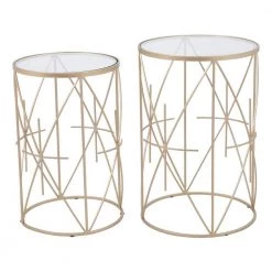 Hadrian Gold Side Table Set by ZUO