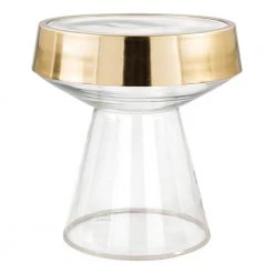 Skya Clear and Gold Side Table by ZUO