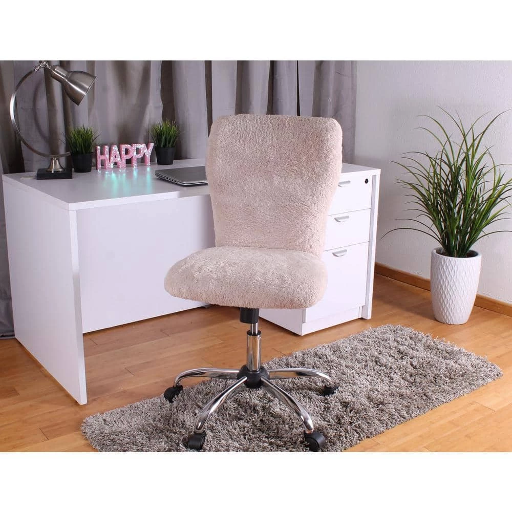 25 in. Width Big and Tall Cream Fabric Task Chair with Swivel Seat by BOSS Office Products 9 25 in. Width Big and Tall Cream Fabric Task Chair with Swivel Seat by BOSS Office Products - Image 7
