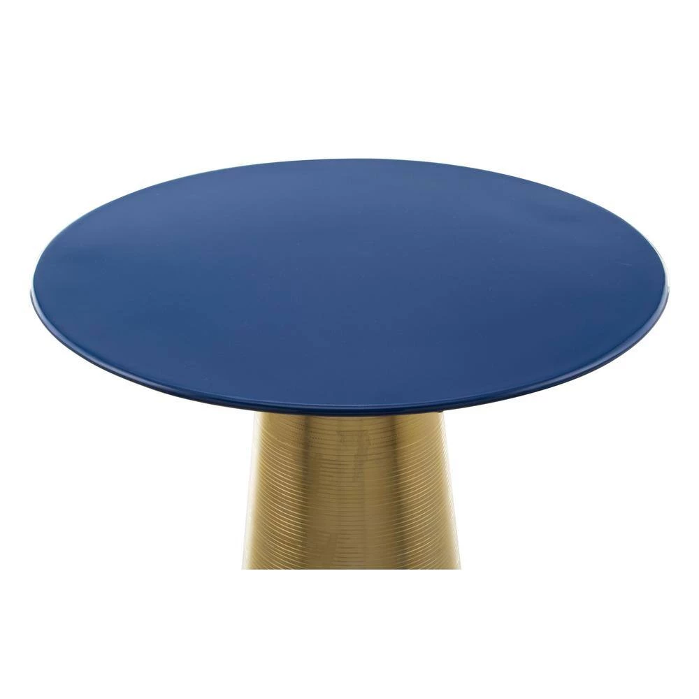 Reo Dark Blue and Gold Side Table by ZUO 8 Reo Dark Blue and Gold Side Table by ZUO - Image 6