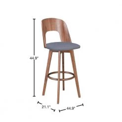 Anton Barstool (Set of 2) Walnut & Dark Gray by ZUO 13 Anton Barstool (Set of 2) Walnut & Dark Gray by ZUO -Default Template 6 dark gray zuo bar stools 101019 40 1000