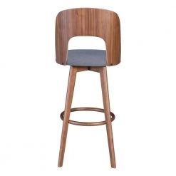 Anton Barstool (Set of 2) Walnut & Dark Gray by ZUO 16 Anton Barstool (Set of 2) Walnut & Dark Gray by ZUO -Default Template 6 dark gray zuo bar stools 101019 44 1000