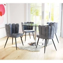 Adele Dark Gray, Black Polyester Dining Side Chair Set of 2 by ZUO 19 Adele Dark Gray, Black Polyester Dining Side Chair Set of 2 by ZUO -Default Template 6 dark gray zuo dining chairs 101524 31 1000