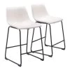 Smart Distressed White 100% Polyurethane Counter Chair Set - (Set of 2) by ZUO 1 Smart Distressed White 100% Polyurethane Counter Chair Set - (Set of 2) by ZUO -Default Template 6 distressed white black zuo bar stools 109498 64 1000
