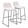 Smart Distressed White 100% Polyurethane Bar Chair Set - (Set of 2) by ZUO 2 Smart Distressed White 100% Polyurethane Bar Chair Set - (Set of 2) by ZUO -Default Template 6 distressed white black zuo bar stools 109499 64 1000
