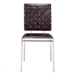 Criss Cross Espresso Leatherette Gliding Side Chair (Set of 4) by ZUO -Default Template 6 espresso zuo dining chairs 333010 1f 1000