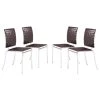 Criss Cross Espresso Leatherette Gliding Side Chair (Set of 4) by ZUO 2 Criss Cross Espresso Leatherette Gliding Side Chair (Set of 4) by ZUO -Default Template 6 espresso zuo dining chairs 333010 64 1000