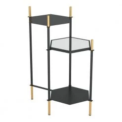 Austin Gold and Black Side Table by ZUO