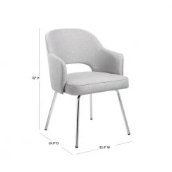 Designer Style Guest Chair Granite Linen Fabric Chrome Steel Legs by BOSS Office Products -Default Template 6 granite boss office products guest office chairs b489c gr 40 1000