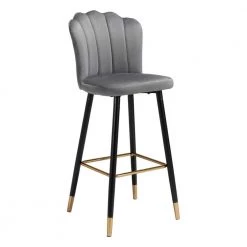 Zinclair Gray 100% Polyester Bar Chair by ZUO