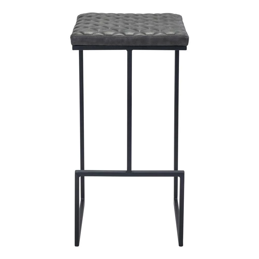 Element 17 in. Gray Bar Stool by ZUO 6 Element 17 in. Gray Bar Stool by ZUO - Image 4