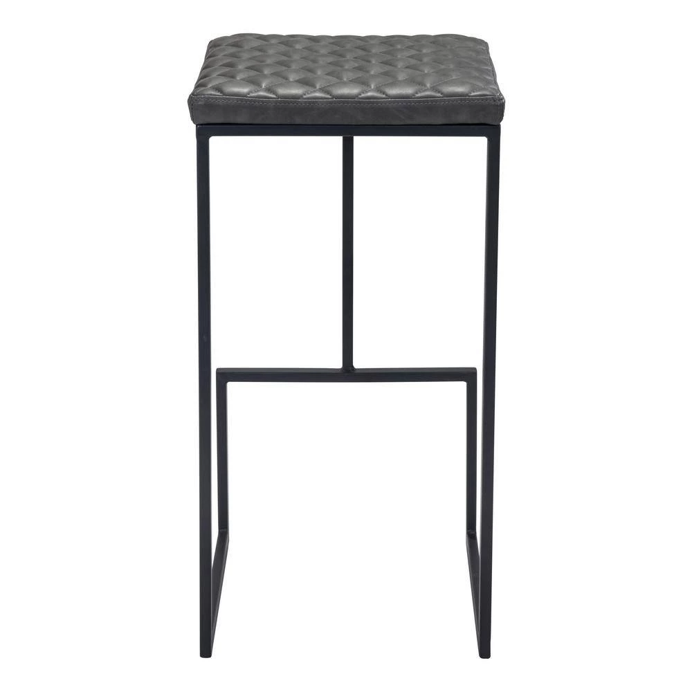 Element 17 in. Gray Bar Stool by ZUO 7 Element 17 in. Gray Bar Stool by ZUO - Image 5