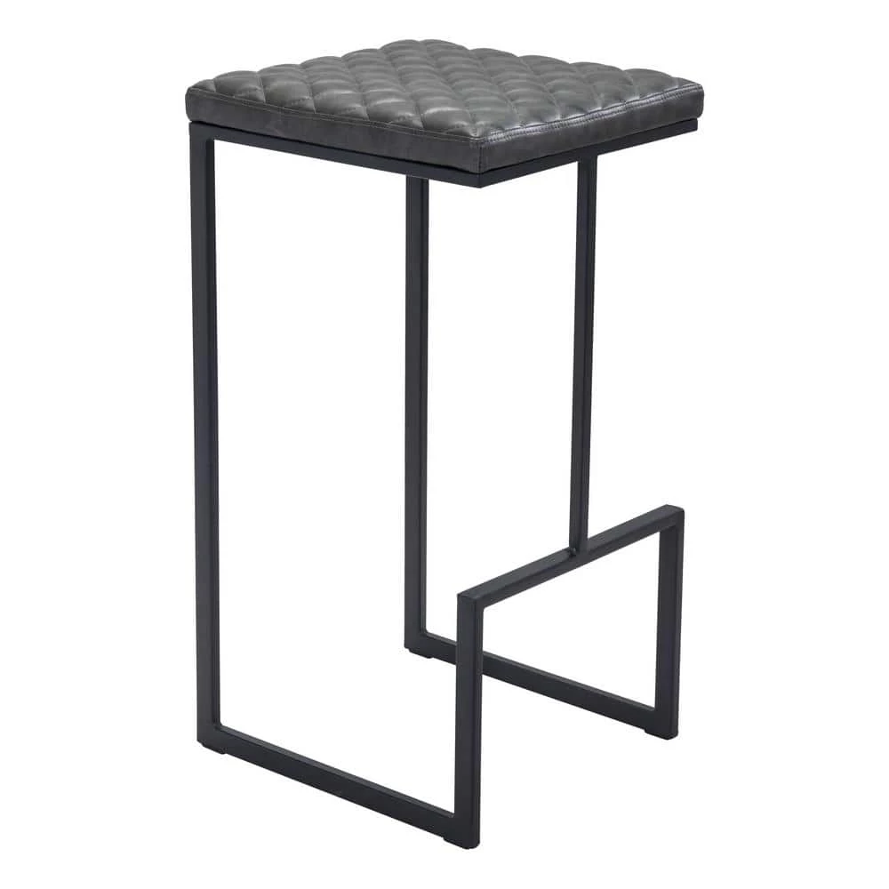 Element 17 in. Gray Bar Stool by ZUO 3 Element 17 in. Gray Bar Stool by ZUO