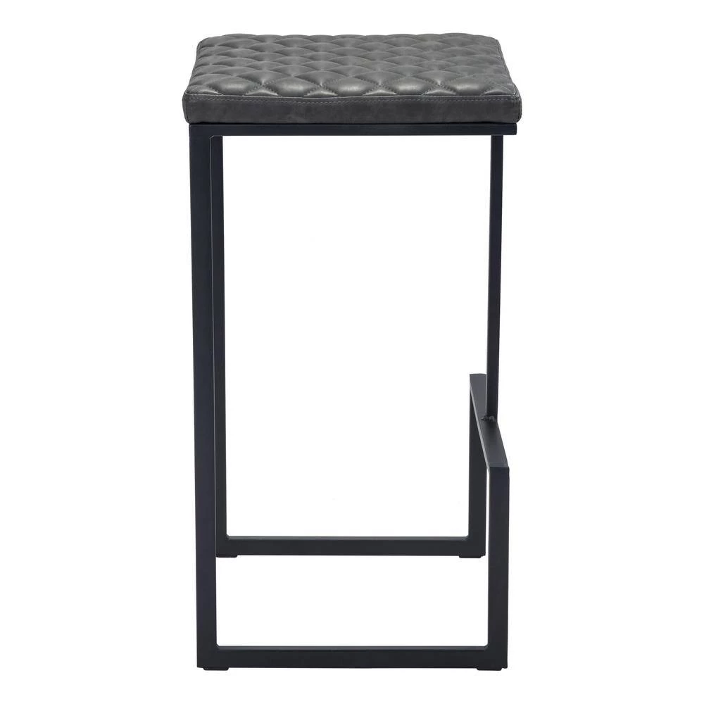 Element 17 in. Gray Bar Stool by ZUO 4 Element 17 in. Gray Bar Stool by ZUO - Image 2