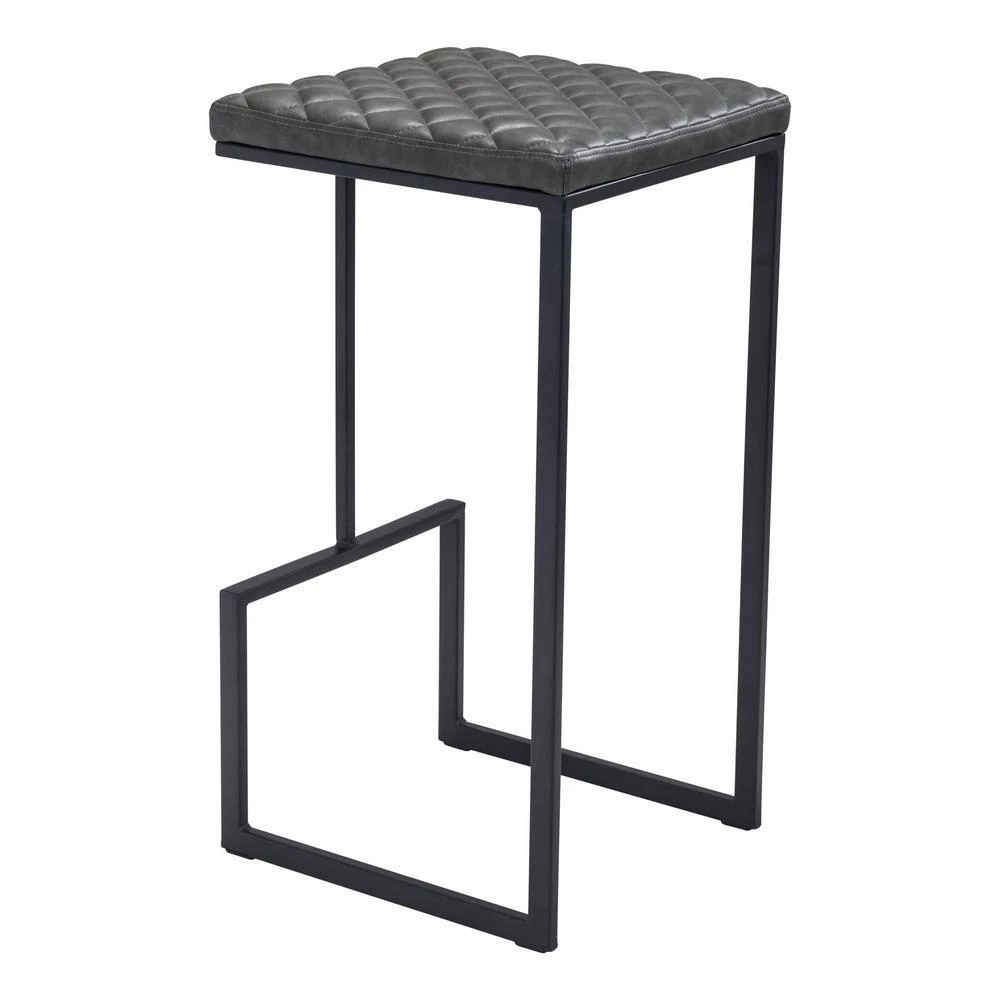 Element 17 in. Gray Bar Stool by ZUO 8 Element 17 in. Gray Bar Stool by ZUO - Image 6