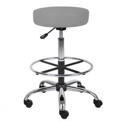 Grey Caressoft Medical/Drafting Stool by BOSS Office Products