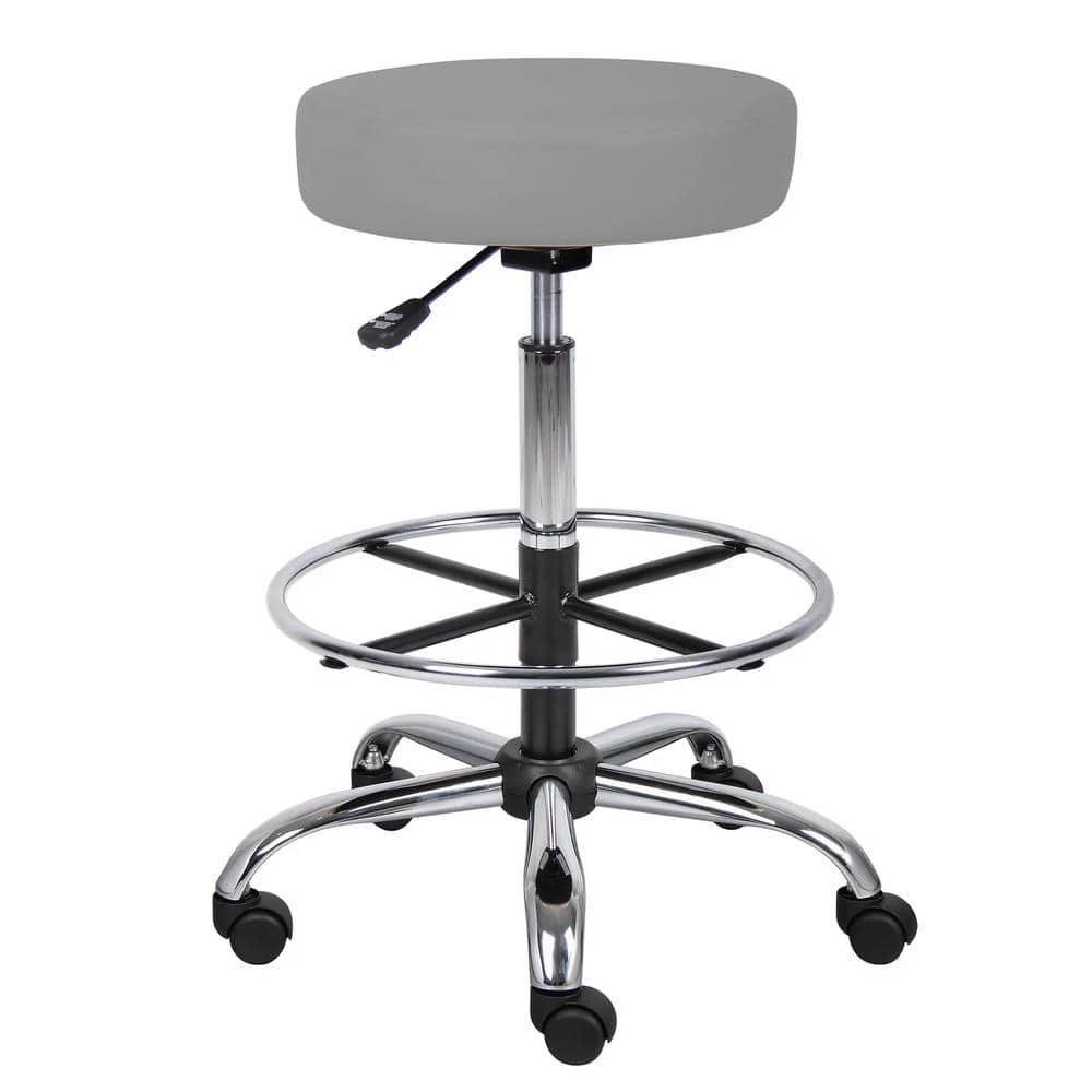Grey Caressoft Medical/Drafting Stool by BOSS Office Products 3 Grey Caressoft Medical/Drafting Stool by BOSS Office Products