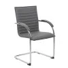 Grey Designer Side Arm Chair Caressoft Vinyl Chrome Arms and Frame Plastic Floor Glides (2-Pack) by BOSS Office Products 1 Grey Designer Side Arm Chair Caressoft Vinyl Chrome Arms and Frame Plastic Floor Glides (2-Pack) by BOSS Office Products -Default Template 6 gray boss office products guest office chairs b9536 gy 2 64 1000