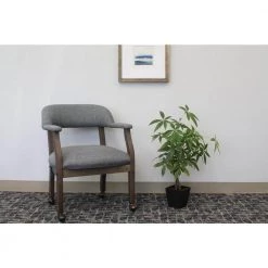 24 in. Width Big and Tall Gray Fabric Guest Office Chair by BOSS Office Products -BOSS Offic Shop gray boss office products guest office chairs b9545dw sg 31 1000