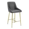 Madelaine Gray 100% Polyurethane Counter Chair by ZUO 1 Madelaine Gray 100% Polyurethane Counter Chair by ZUO -Default Template 6 gray gold zuo bar stools 109377 64 1000