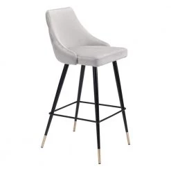 Piccolo Bar Chair Gray by ZUO
