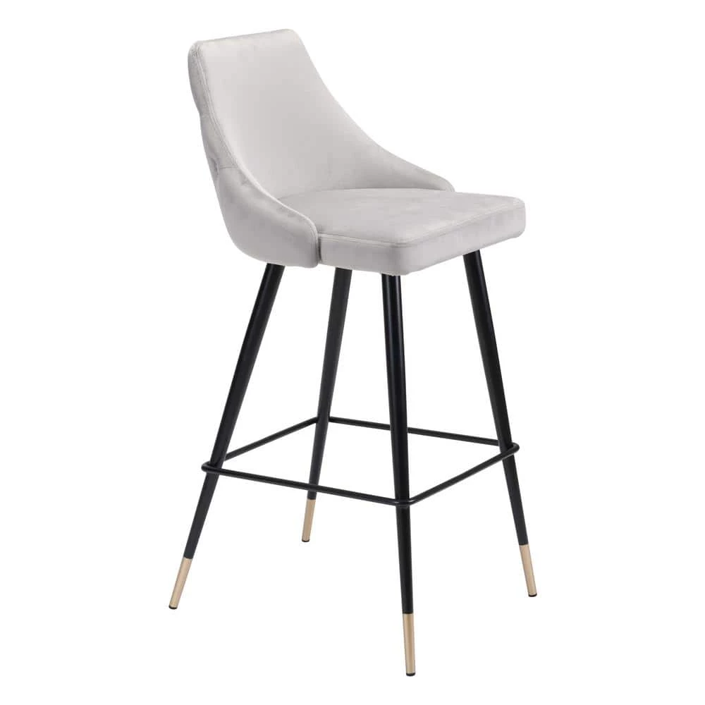 Piccolo Bar Chair Gray by ZUO 3 Piccolo Bar Chair Gray by ZUO
