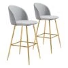Cozy Bar Chair Gray by ZUO -BOSS Offic Shop gray zuo bar stools 101561 64 1000
