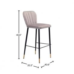 Manchester Bar Chair Gray by ZUO 12 Manchester Bar Chair Gray by ZUO -Default Template 6 gray zuo bar stools 101709 40 1000