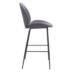 Miles Bar Chair Gray by ZUO 12 Miles Bar Chair Gray by ZUO -Default Template 6 gray zuo bar stools 101741 4f 1000