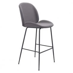 Miles Bar Chair Gray by ZUO