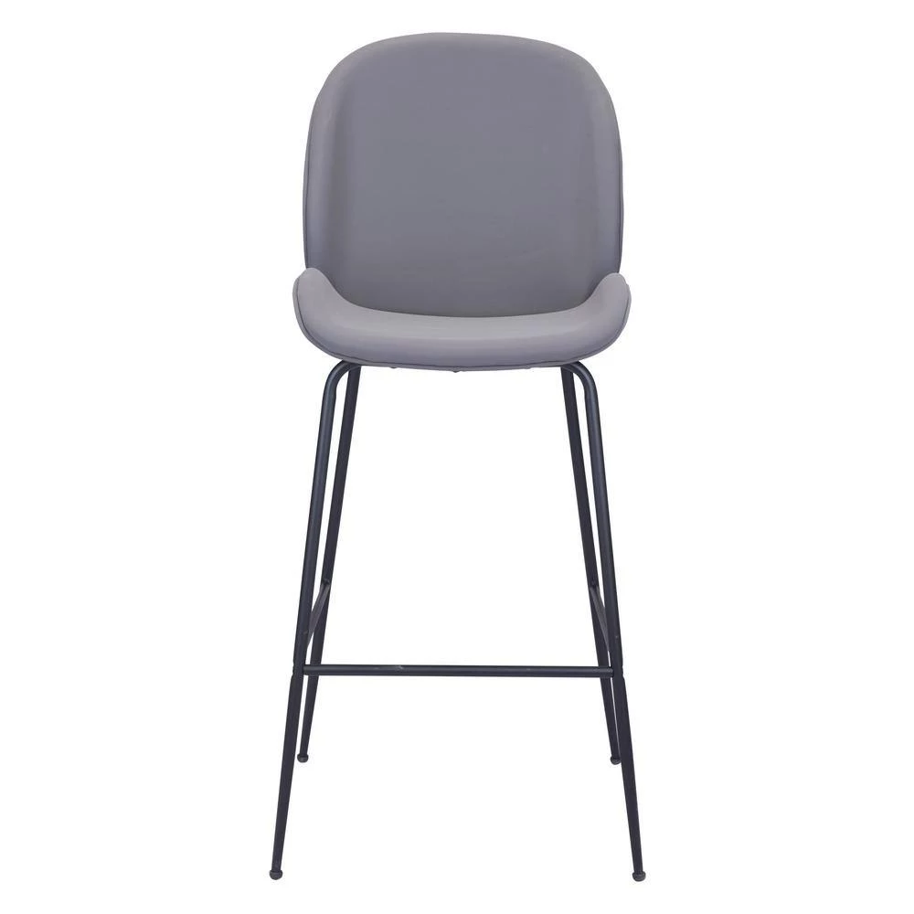 Miles Bar Chair Gray by ZUO 4 Miles Bar Chair Gray by ZUO - Image 2