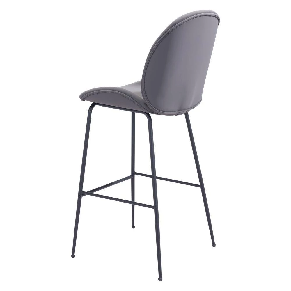 Miles Bar Chair Gray by ZUO 8 Miles Bar Chair Gray by ZUO - Image 6