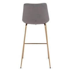 Tony Bar Chair Gray & Gold by ZUO -Default Template 6 gray zuo bar stools 101756 44 1000